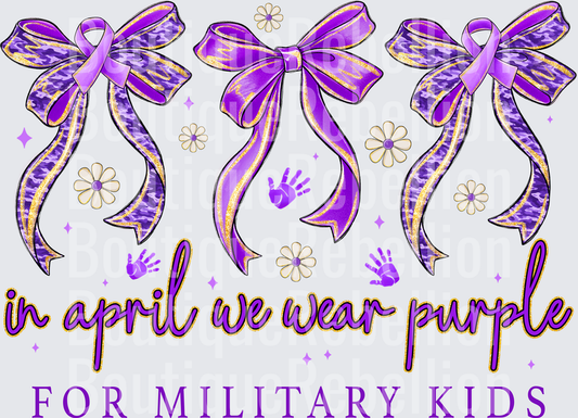 In April We Wear Purple for Military Kids