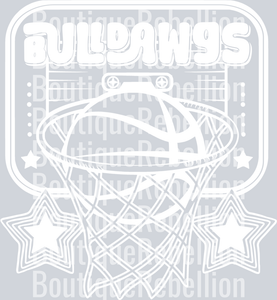 Bulldawgs-Basketball White Text Single DTF Transfer