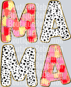 mama dalmatian brushstrokes  single DTF Transfer