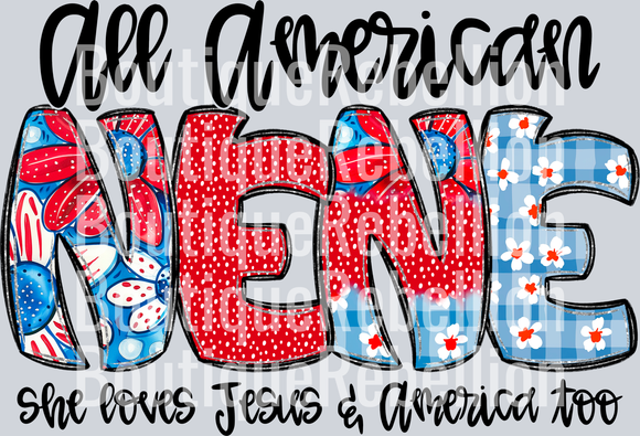 All American Nene Single DTF Transfer