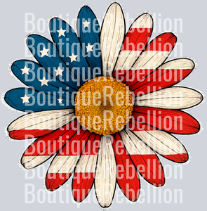 Fourth of July sunflower Single DTF Transfer