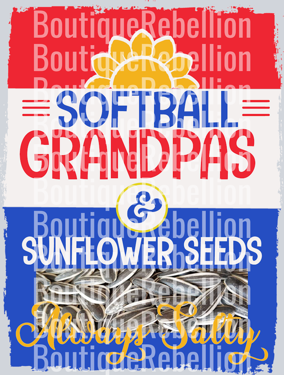 Softball Grandpas Single DTF Image