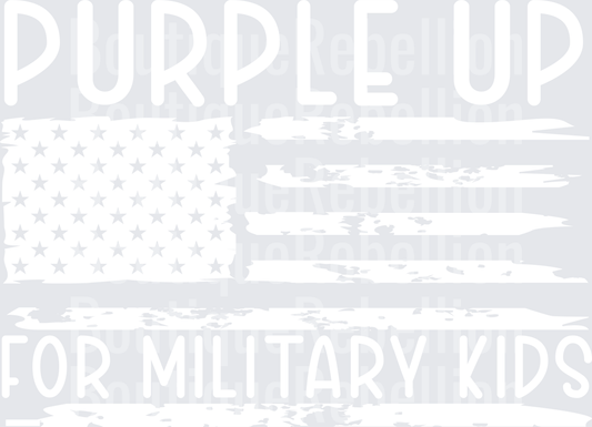 Purple Up for Military Kids White