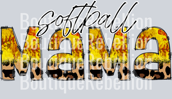 Softball Mama Single DTF Image