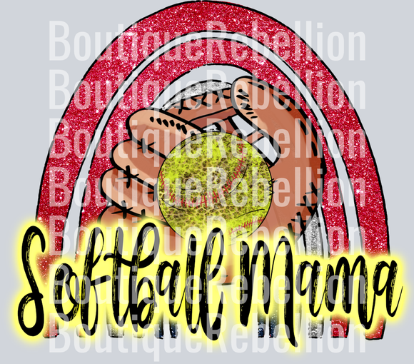 Softball Mama 8 Single DTF Image