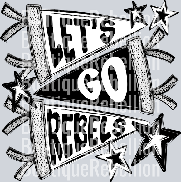 Let's Go Rebels Single DTF Transfer
