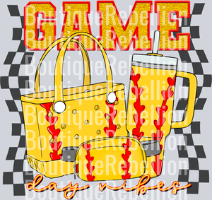 Game Day Vibes Softball 2 Single DTF Image