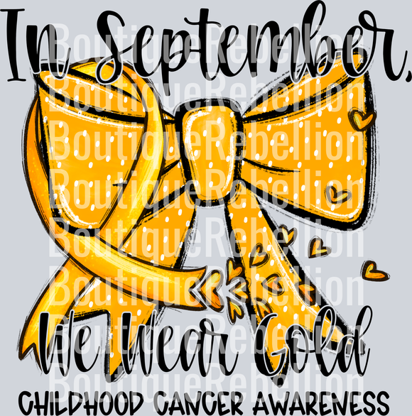 Childhood Cancer Awareness Black Text Single DTF Transfer