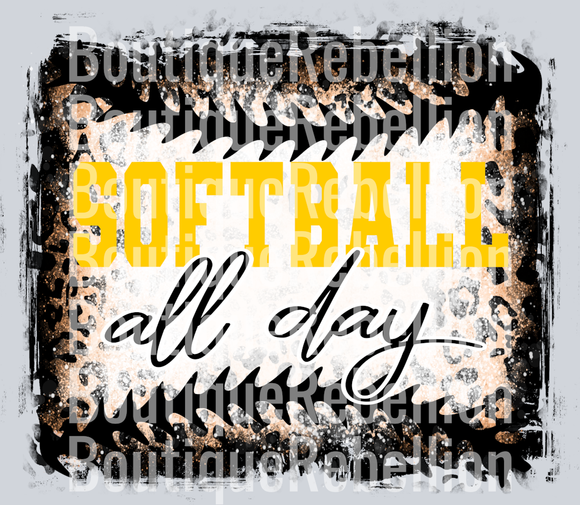 Softball All Day 1 Single DTF Image