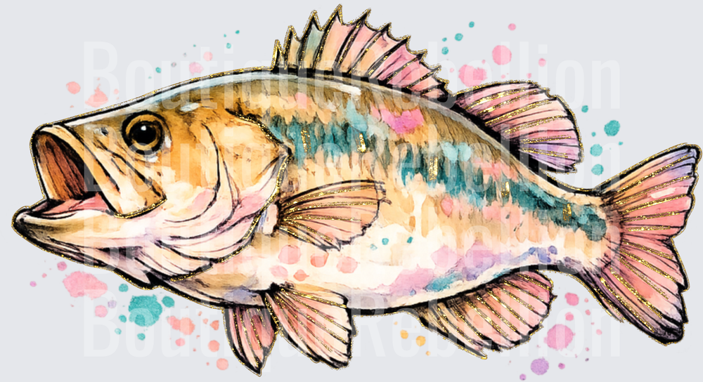 Painterly Fish Single DTF Transfer