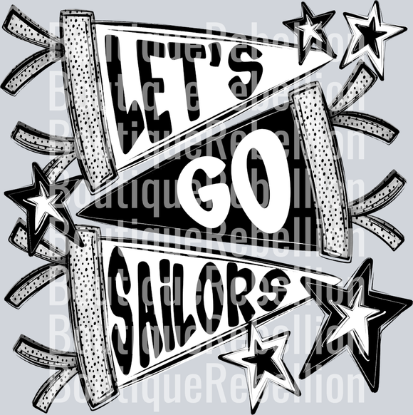 Let's Go Sailors Single DTF Transfer