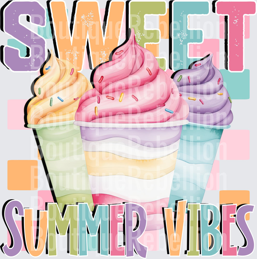 Sweet summer vibes Single DTF Transfer