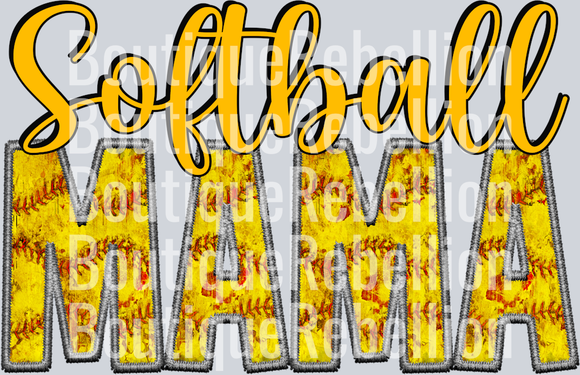 Softball Mama 11 Single DTF Image