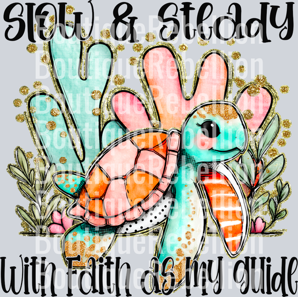 Slow & Steady Single DTF Transfer