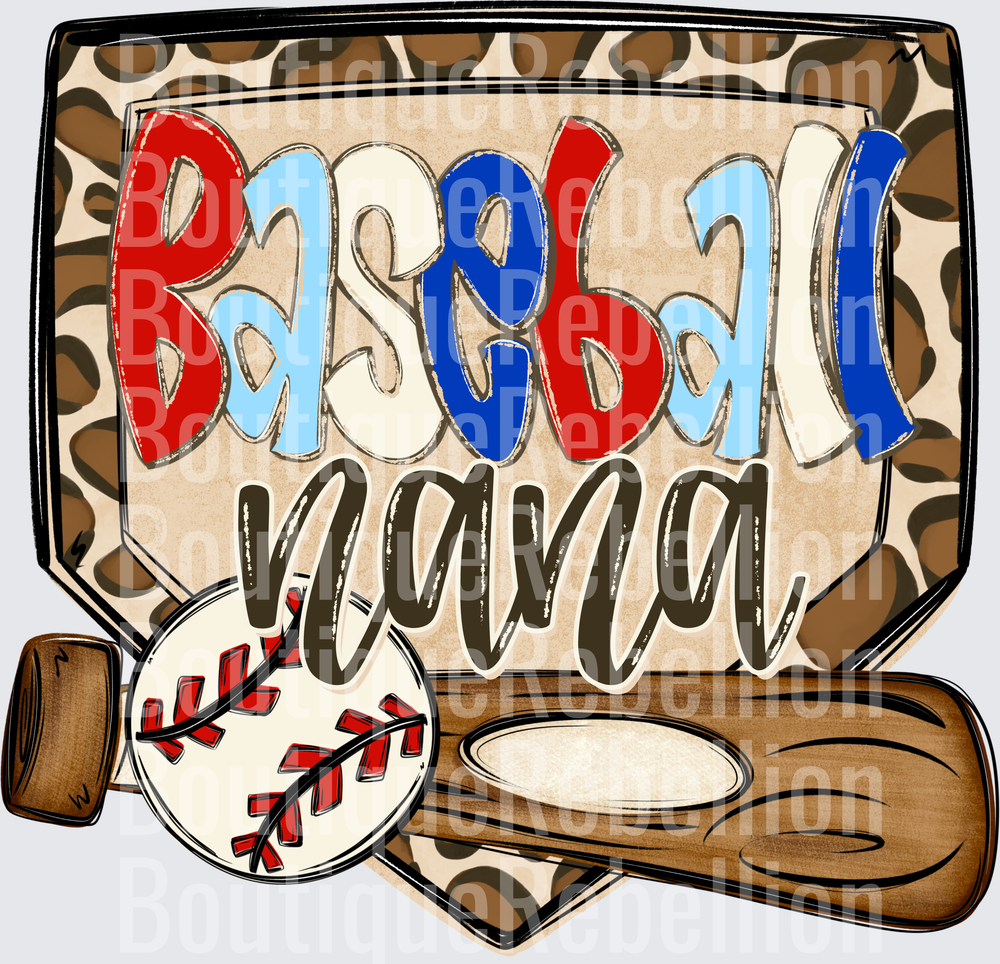 Baseball Nana Single DTF Transfer