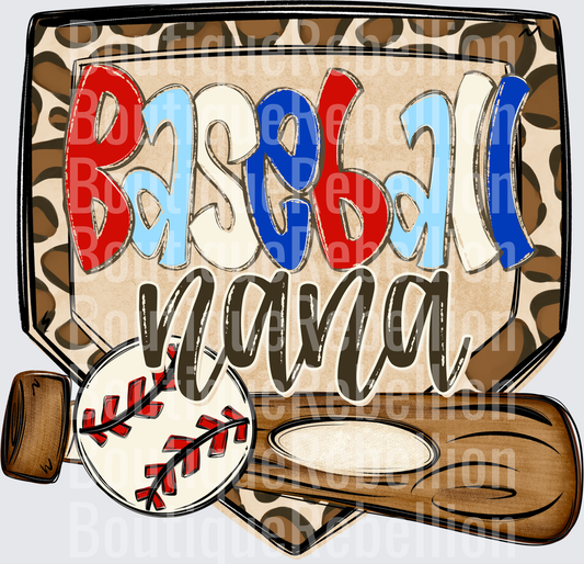 Baseball Nana Single DTF Transfer