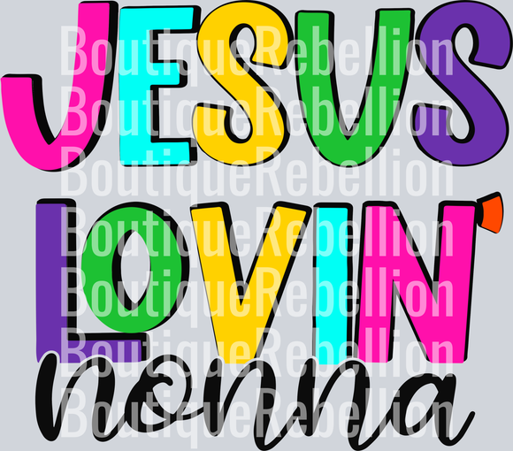 Jesus Lovin' Nonna Single DTF Transfer