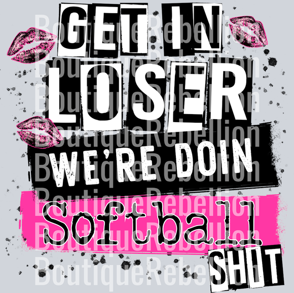 Softball Shit Single DTF Image