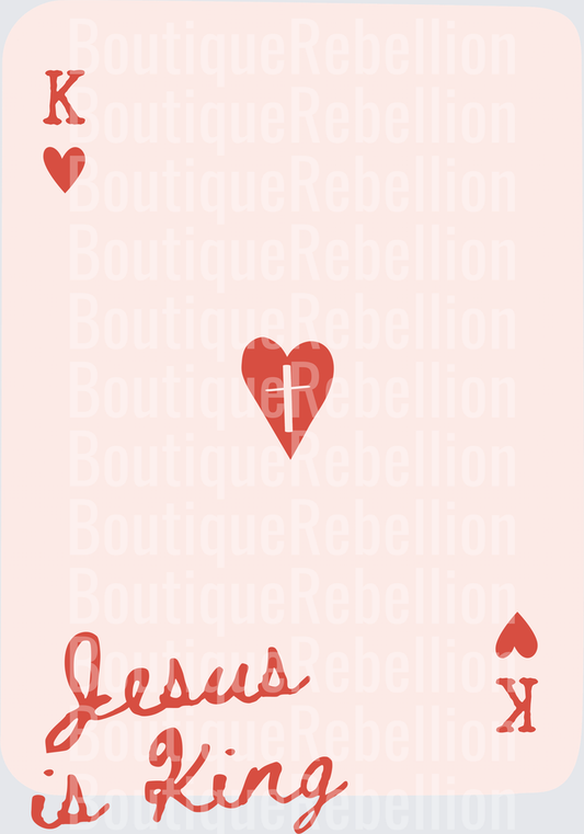 Jesus is King Playing Card Single DTF Transfer