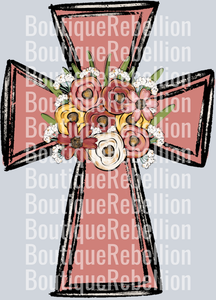 Woman of the Bible Book Stack Cross Single DTF Transfer