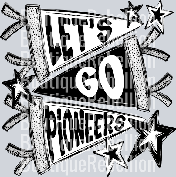 Let's Go Pioneers Single DTF Transfer