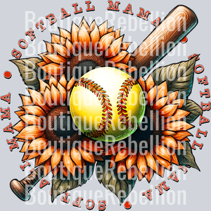 Softball Mama 10 Single DTF Image