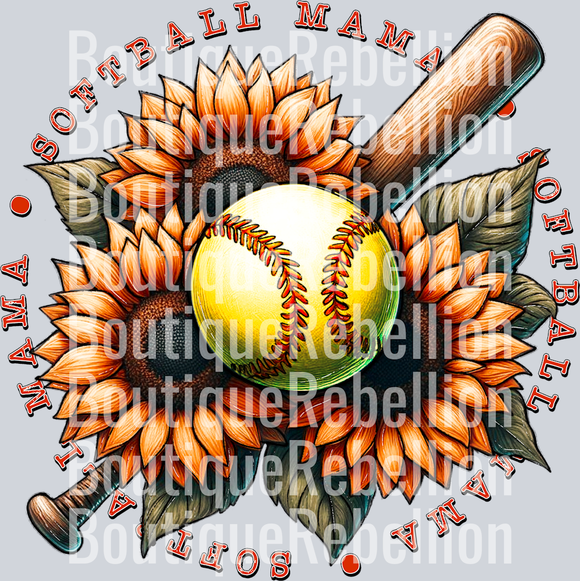 Softball Mama 10 Single DTF Image