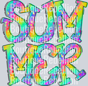 Summer Glitter Single DTF Transfer