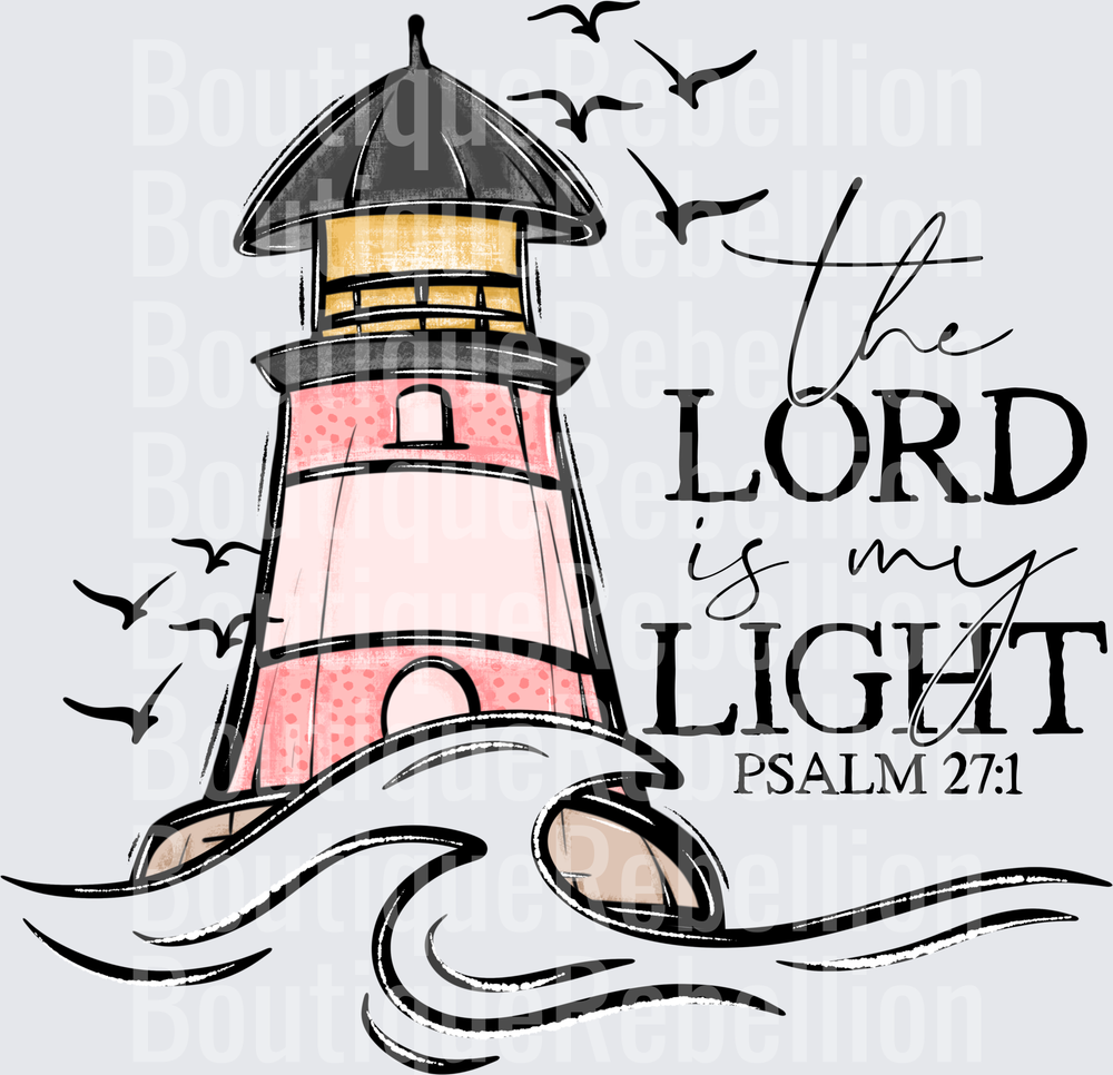 The Lord is My Light Comfort Colors Adult Tee - Raw Image