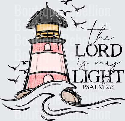 The Lord is My Light Comfort Colors Adult Tee - Raw Image