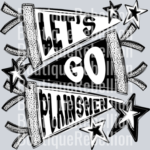 Let's Go Plainsmen Single DTF Transfer