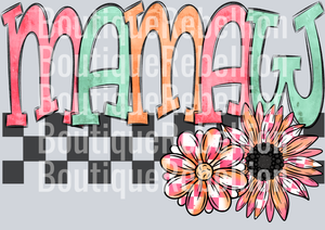 Spring Floral Mamaw Single DTF Transfer