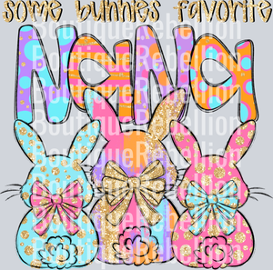 SomeBunniesFavoriteNana Single DTF Transfer