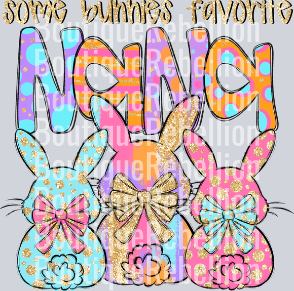 SomeBunniesFavoriteNana Single DTF Transfer