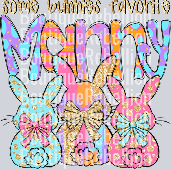 Some Bunnies Favorite Manny Single DTF Transfer