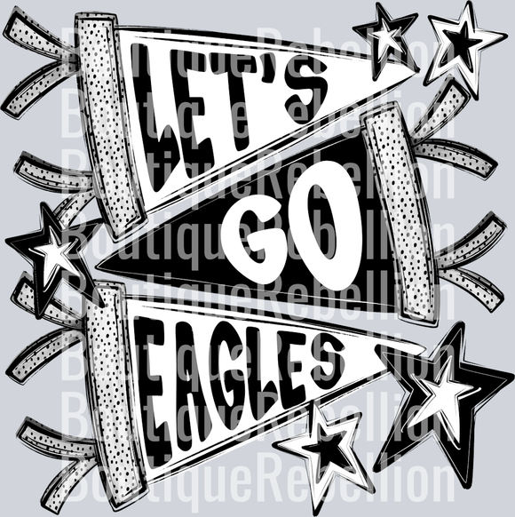 Let's Go Eagles Single DTF Transfer