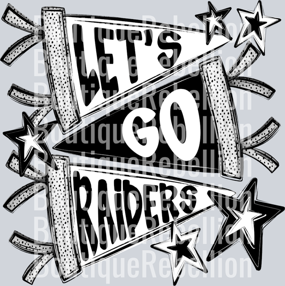 Let's Go Raiders Single DTF Transfer