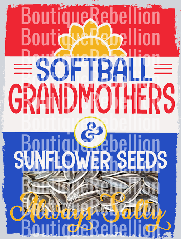 Softball Grandmother Single DTF Image