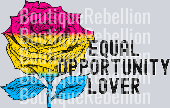 Equal Opportunity Lover Pansexual Single DTF Transfer