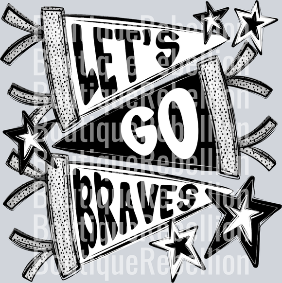 Let's Go Braves Single DTF Transfer