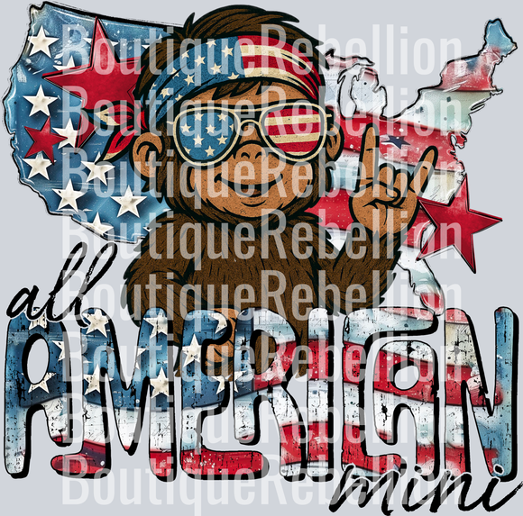 All American Boy Mini Single DTF Transfer