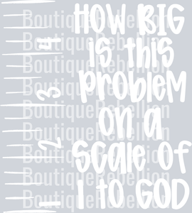 1 To God White Text Single DTF Transfer