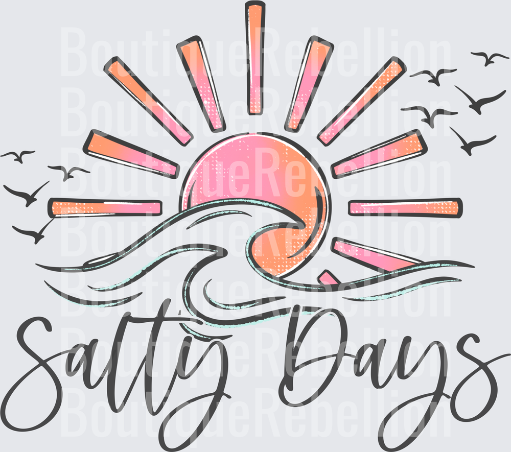 Salty Days Single DTF Transfer