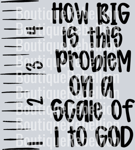 1 To God Black Text Single DTF Transfer
