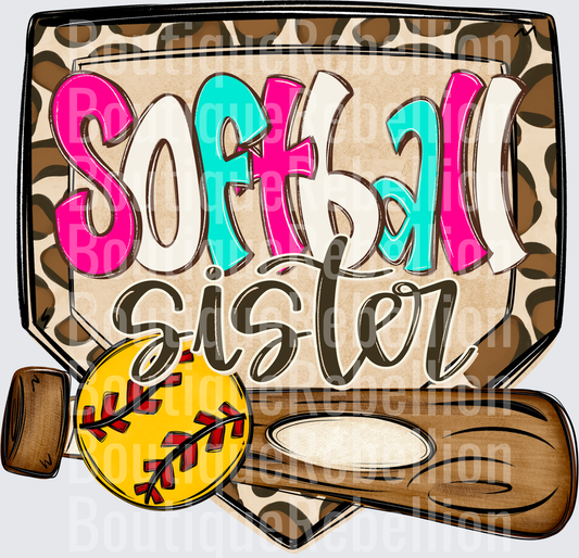 Softball Sister Single DTF Transfer