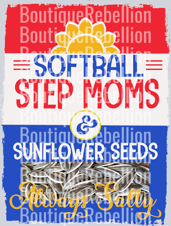 Softball Step Moms Single DTF Image
