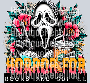 Horror For Books And Coffee Single DTF Transfer