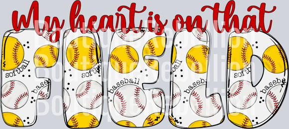 My Hearts on That Field Single DTF Image
