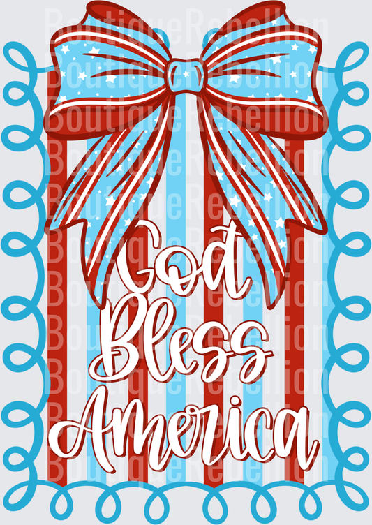 God Bless America Single DTF Transfer