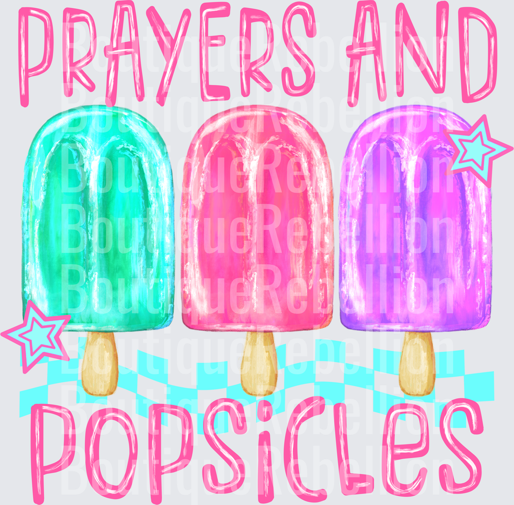 Prayers Popsicles Pink Single DTF Transfer